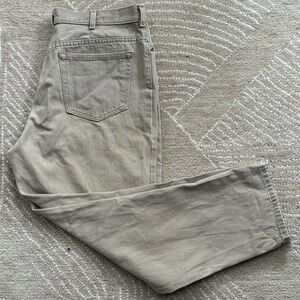 Lands' End Tan Work Pants Jeans Women’s Size 16 100% Cotton